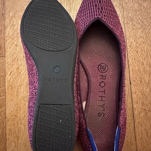 Rothy's Women's Burgundy and Blue Flats